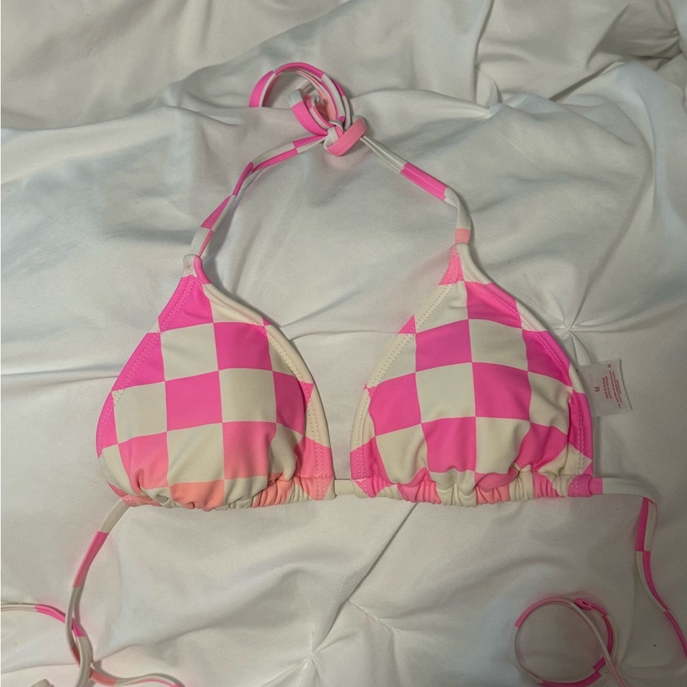 Checkered bikini top